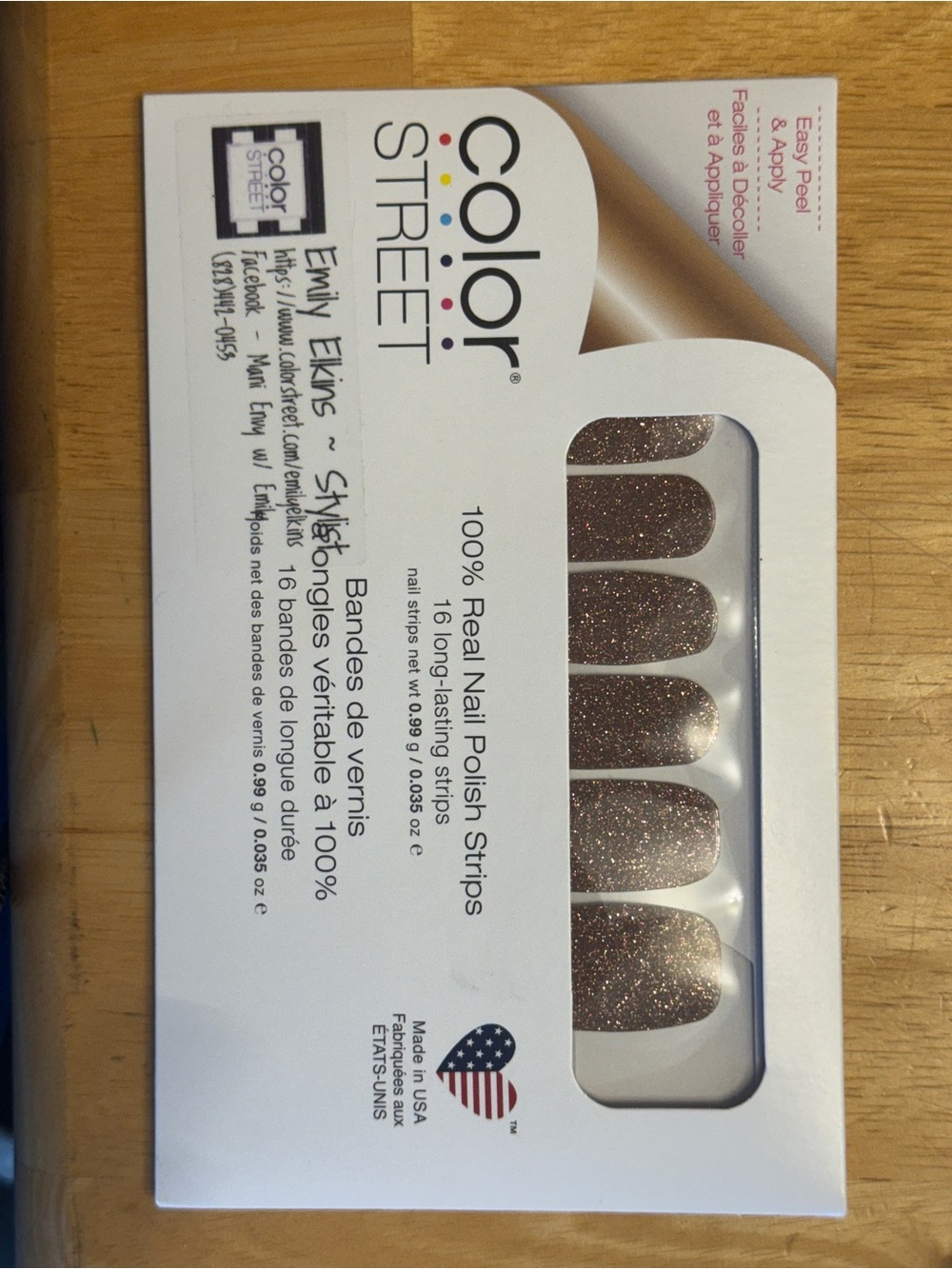 Color Street Glitter Nail Polish Strips - Sahara Jewel Gold